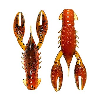【中古】【輸入品・未使用】TRD Crawz ソフトベイト/ジグ 長さ2.50インチ グリーンパンプキンオレンジ 6個入り