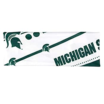 【中古】【輸入品・未使用】Little Earth 100413-MIST NCAA Stretch Headband - Michigan State Spartans