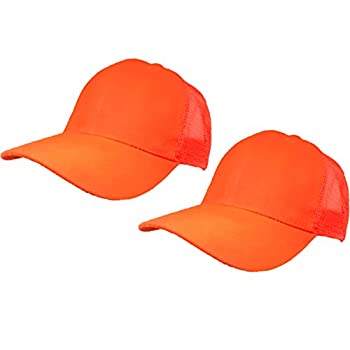 【中古】【インポート品・未当て嵌める】Black Duck Brand ブライトオレンジハンティング安全性のあるビジュアルメッシュバック 調節する能力のあるなベイスボール帽