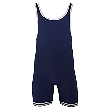 【中古】【インポート品・未当て嵌める】Matman Wrestling青少年BoysダブルニットナイロンSinglet 青み