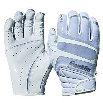 【中古】【インポート品・未当て嵌める】Franklin Sports ハイタックプレミアムフットボールレシーバーグローブ 白いこと 青少年L大きさ