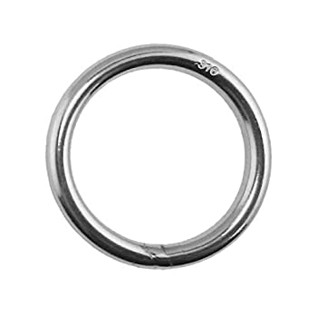 【中古】【輸入品・未使用】ステンレススチール 316ラウンドリング 溶接 6mm x 60mm (1/4インチ x 2 3/8インチ) マリングレード