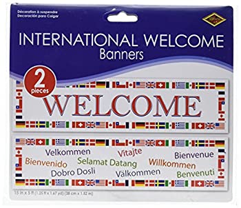【中古】【39shop】【輸入品・未使用】Beistle★世界国旗 International Welcome Banners マルチカラー 57899(新古品)|アトリエ絵利奈