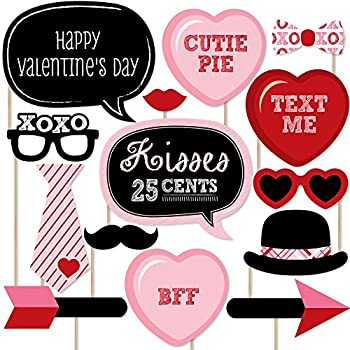 【中古】【39shop】【輸入品・未使用】Valentine's★Day - Photo Booth Props Kit - 20 Count（新古品）｜アトリエ絵利奈