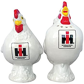 【中古】【輸入品・未使用】Case International Harvester White Rooster Hen Stoneware Salt and Pepper Shaker Set 8,985円