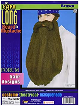 【中古】【39shop】【輸入品・未使用】18?"★Long Beard口ひげMustacheホワイトブラウンブラックグレーFacial Hair Accessory One Size ブラウン 51711(新古品)|アトリエ絵利奈