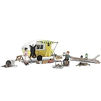 【中古】【39shop】【輸入品・未使用】[ウッドランドシーニックス]Woodland★Scenics Ma & Pa's Trailer Haven Camping Trailer w/Figures N scale 5341 [並行輸入品]（新古品）｜アトリエ絵利奈