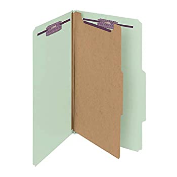 【中古】【輸入品・未使用】Pressboard Classification Folders Legal Four-Section Gray-Green 10/Box (並行輸入品)