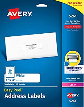 【中古】【輸入品・未使用】Easy Peel Laser Address Labels 1 x 4 White 500/Pack (並行輸入品)