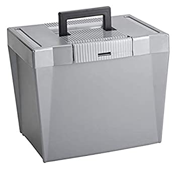 【中古】【輸入品・未使用】Portable File Storage Box Letter Plastic 13 1/2 x 10 1/4 x 10 7/8 Steel Gray (並行輸入品)画像