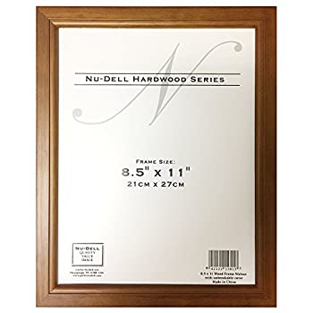 【中古】【輸入品・未使用】Solid Oak Hardwood Frame 8-1/2 x 11 Walnut Finish (並行輸入品)