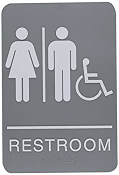 【中古】【輸入品・未使用】ADA Sign Restroom/Wheelchair Accessible Tactile Symbol Molded Plastic 6 x 9 (並行輸入品)