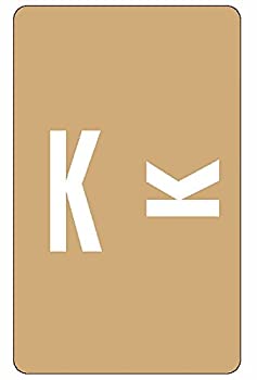 【中古】【輸入品・未使用】Alpha-Z Color-Coded Second Letter Labels Letter K Light Brown 100/Pack (並行輸入品)