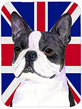 【中古】【輸入品・未使用】Carolines Treasures SS4958MP 7.75 x 9.25 In. Boston Terrier With English Union Jack British Flag Mouse Pad Hot Pad Or Trivet by Carolin