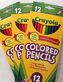 【中古】【輸入品・未使用】Long Barrel Colored Woodcase Pencils 3.3 mm Assorted Colors 12/Set (並行輸入品)