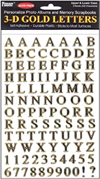 【中古】【輸入品・未使用】3D Gold Letter Stickers-Uppercase & Lowercase (並行輸入品)