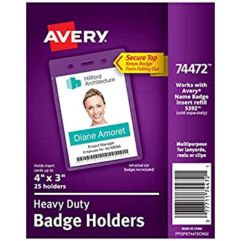 【中古】【輸入品・未使用】Photo ID Badge Holder Vertical 3w x 4h Clear 25/Pack (並行輸入品)