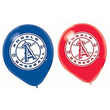 【中古】【輸入品・未使用】Amscan Los Angeles Angels Major League Baseball Printed Latex Party Balloons (6 Piece) 12' Blue/Red [並行輸入品]画像