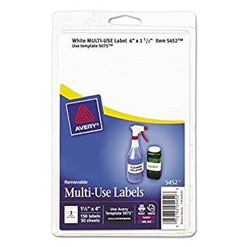 【中古】【輸入品・未使用】Print or Write Removable Multi-Use Labels 1-1/2 x 4 White 150/Pack (並行輸入品) [並行輸入品]