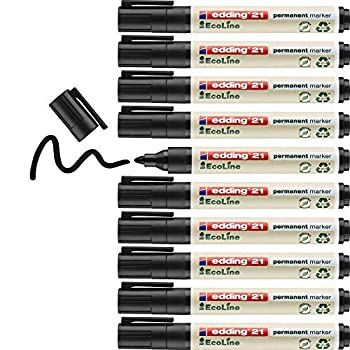 【中古】【39shop】【輸入品・未使用】Edding★21 Ecoline Permanent Marker Recycled Low-odour Bullet Tip Black Ref 21-001 [Pack of 10] マーカー (並行輸入品)（新古品）｜アトリエ絵利奈