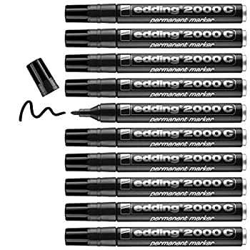 【中古】【39shop】【輸入品・未使用】Edding★2000C Permanent Marker Bullet Tip 1.5-3mm Line Black Ref 2000C-001 [Pack of 10] マーカー (並行輸入品)（新古品）｜アトリエ絵利奈