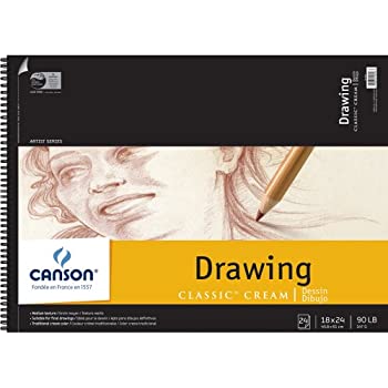【中古】【輸入品・未使用】Canson Classic Cream Spiral Drawing Paper Pad 18\