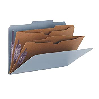 【中古】【輸入品・未使用】Pressboard Folders with Two Pocket Dividers Legal Six-Section Blue 10/Box (並行輸入品)