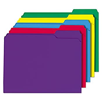 【中古】【輸入品・未使用】File Folders 1/3 Cut Double-Ply Top Tab Letter Assorted Colors 100/Box (並行輸入品)