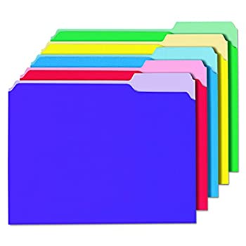 【中古】【輸入品・未使用】Recycled Interior File Folders 1/3 Cut Top Tab Letter Assorted 100/Box (並行輸入品)