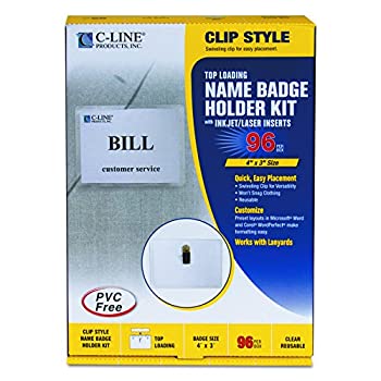 【中古】【輸入品・未使用】Badge Holder Kits Top Load 3 x 4 White Clip Style 96/Box (並行輸入品)