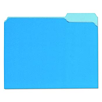 【中古】【輸入品・未使用】Recycled Interior File Folders 1/3 Cut Top Tab Letter Blue 100/Box (並行輸入品)
