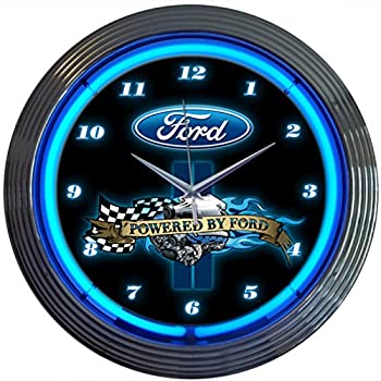 【中古】【輸入品・未使用】Neonetics Powered by Ford Neon Wall Clock 15-Inch by Neonetics [並行輸入品]
