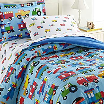 【中古】【輸入品・未使用】Olive Kids Trains Planes Trucks Full Comforter Set by Olive Kids [並行輸入品]