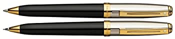 【中古】【インポート品・未当て嵌める】Sheaffer Prelude Ball Pen/Mechanical Pencil Set Black Lacquer Finish with Palladium Plate Cap and 22K Gold Plate Trim (SH/337-9) どんぶり鉢