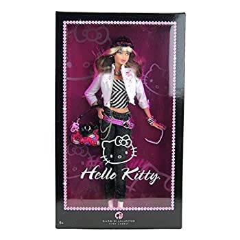 中古 インポート物件 未充てる未開封 バービー人形mattel Year 07 Barbie Pink Label Collector Series 12 Inch Doll Hello Kitty Barbie With Jacket Hat Necklace Purse Sungla Artesolucoes Com Br