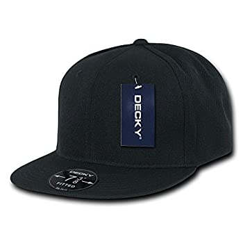 【中古】【輸入品・未使用】Decky RP1-PL-BLK-28 Retro Fitted Caps Black - 7.63
