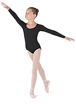 【中古】【輸入品・未使用】Bloch Girl 's Essential長袖快適ソフトレオタード カラー: ブラック