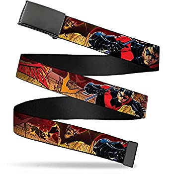 【中古】【インポート品・未当て嵌める】buckle-downメンズbuckle-down Web胴締めNightwing 1.25?\" US 大きさ: 1.25\"" WIDE - Fits up to 46\"""