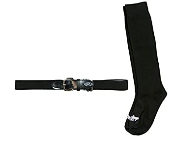 【中古】【輸入品・未使用】Rawlings 野球ベルト&ソックスコンボ ブラック Sサイズ