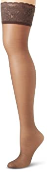 【中古】【輸入品・未使用】Hanes シルク リフレクション レディース レーストップ サイハイストッキング US サイズ: C/D カラー: ブラック