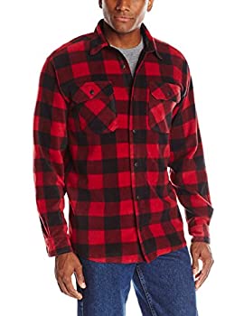 【中古】【輸入品・未使用】Wrangler (ラングラー) メンズ長袖タータンチェック フリースシャツ US サイズ: Large カラー: レッド