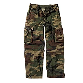 【中古】【輸入品・未使用】[ロスコ] カーゴパンツ 米軍 キッズ Rothco Kids ウッドランドカモ カモフラージュ XS