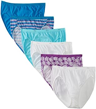 【中古】【輸入品・未使用】Hanes PP43WB Womens No Ride Up Cotton Hi-Cut Panties, Solid - Size 8