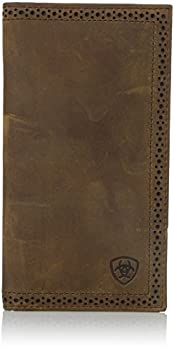 【中古】【インポート品・未当て嵌める】Ariat Mens Basic Perfed Edge Rodeo Wallet, Medium Brown