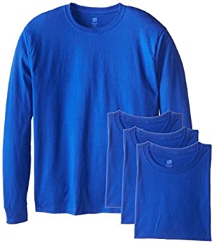【中古】【輸入品・未使用】Hanes Men 4 Pack Long Sleeve Comfortsoft T-Shirt Deep Royal Medium