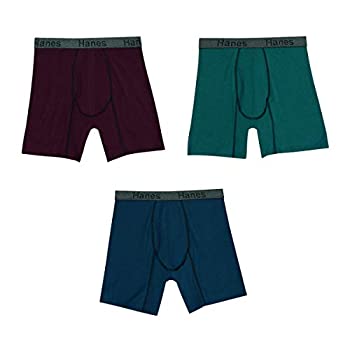 【中古】【輸入品・未使用】Hanes メンズ 3枚パック コンフォートフレックスフィット ウルトラソフトストレッチボクサーブリーフ レギュラーとロングレッグあり US サイズ:
