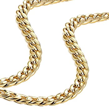 【中古】【輸入品・未使用】(Gold 18.0 inches) - Urban Jewellery Polished Stainless Steel Men's Curb Chain Necklace in Variety of Sizes and Colours