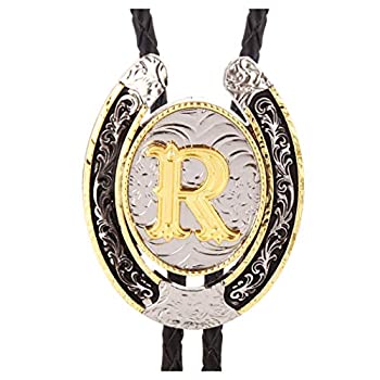 【中古】【輸入品・未使用】Bolo Tie メンズ ゴールデンイニシャル文字 ABCDMJR to Z ウェスタン カウボーイ ボロタイ 女性用 US サイズ: One Size