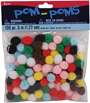 【中古】【39shop】【輸入品・未使用】Pom-Poms★.5 100/Pkg-Multi by Darice(新古品)|アトリエ絵利奈