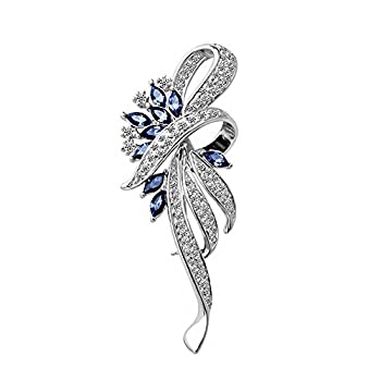 【中古】【39shop】【輸入品・未使用】Merdia★Created Crystal Fancy Vintage Style Brooch Pin for Women girls ladies Blue color（新古品）｜アトリエ絵利奈